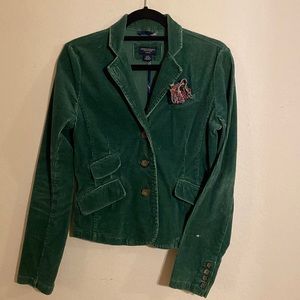 Woman’s American eagle green blazer/jacket sizeS/p 97%cotton 3%spandex